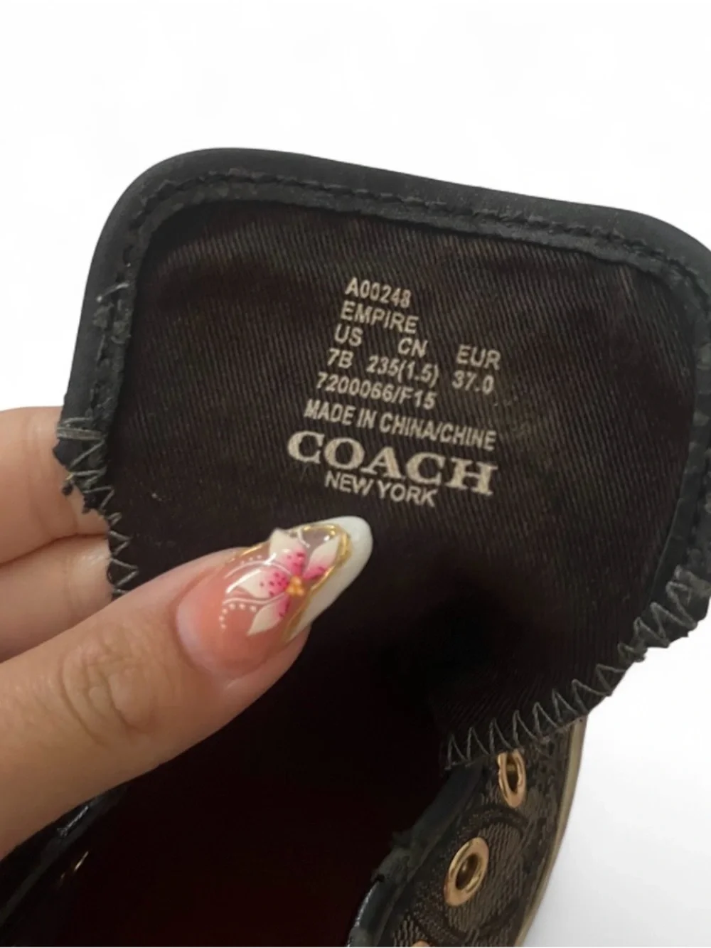 Coach Black Signature Monogram Low-Top Sneakers